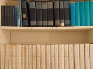 alt "books sorted by colour"