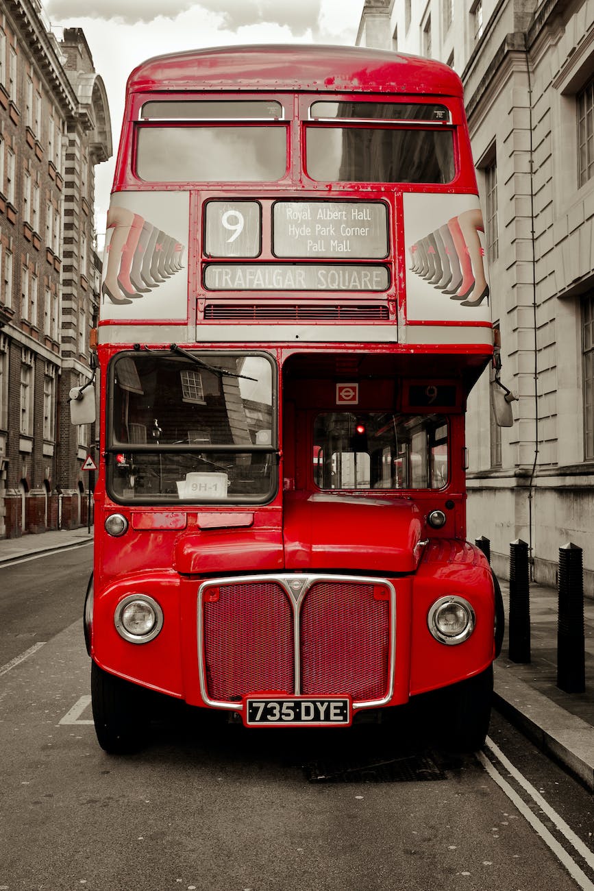 red Routemaster bus on road