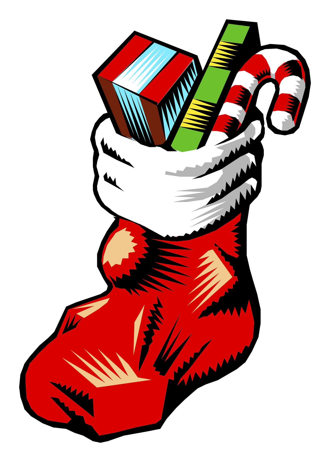 Png Christmas sock gift sticker