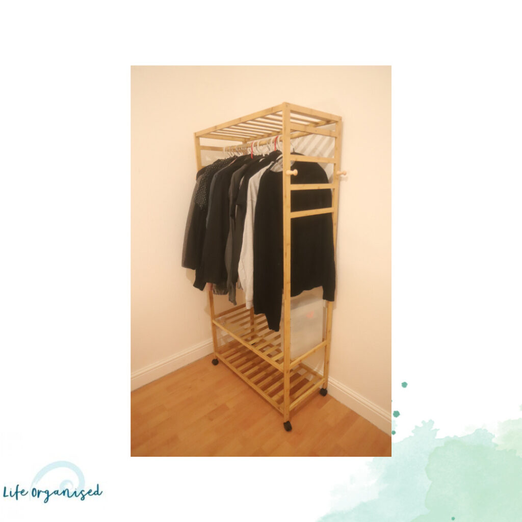 Decluttered wardrobe