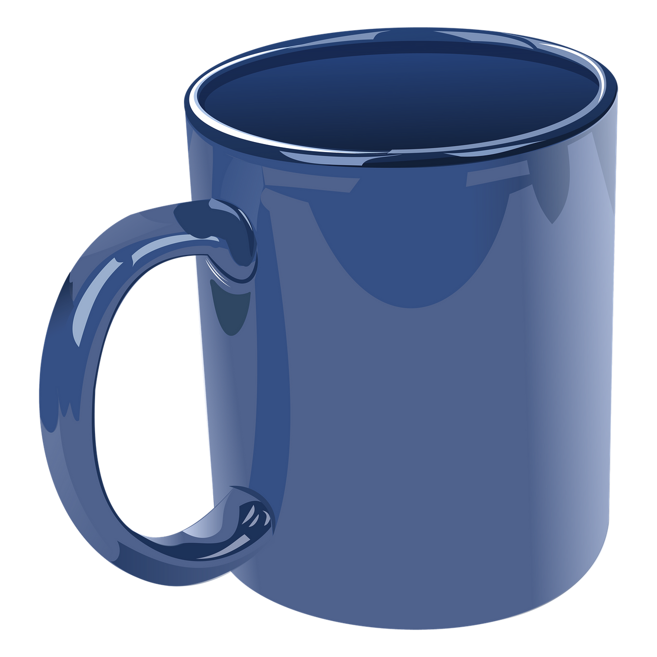 Blue mug png sticker object