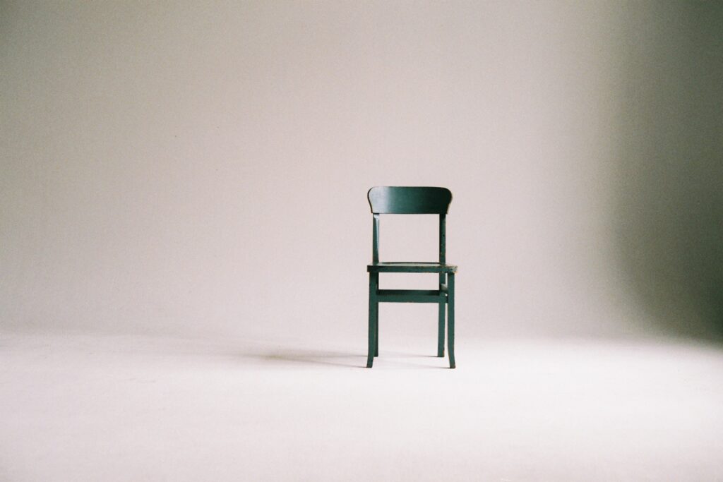 Chair in an empty room