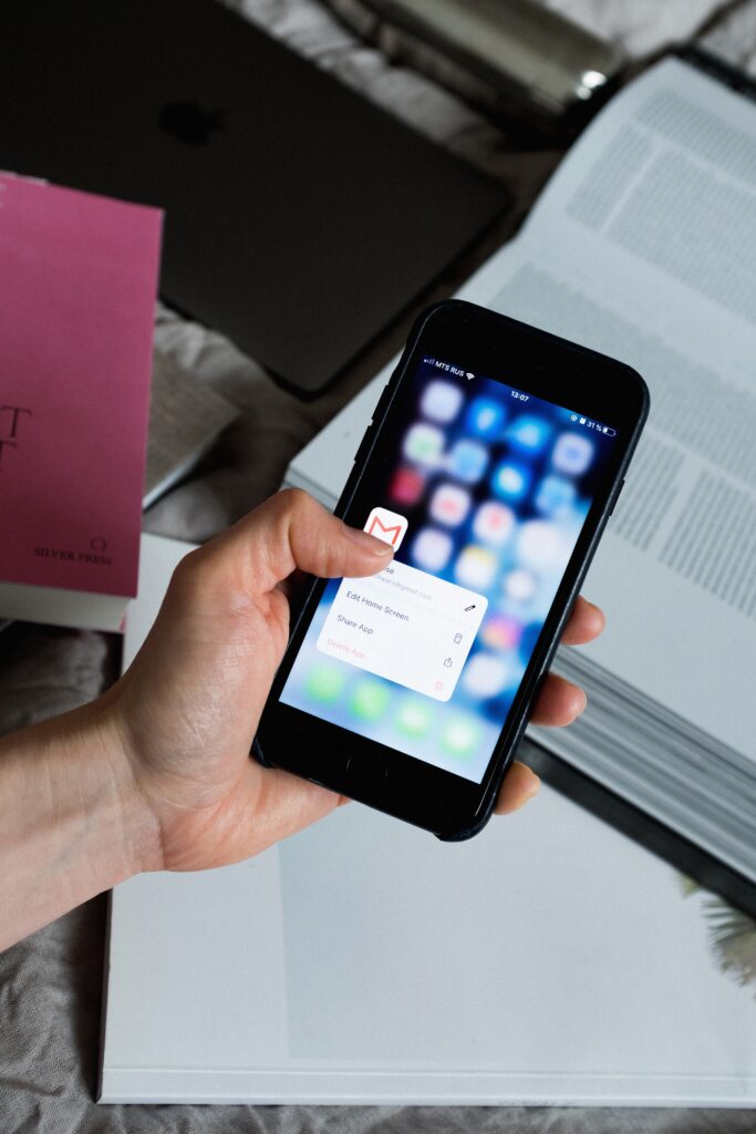 Someone holding a mobile phone