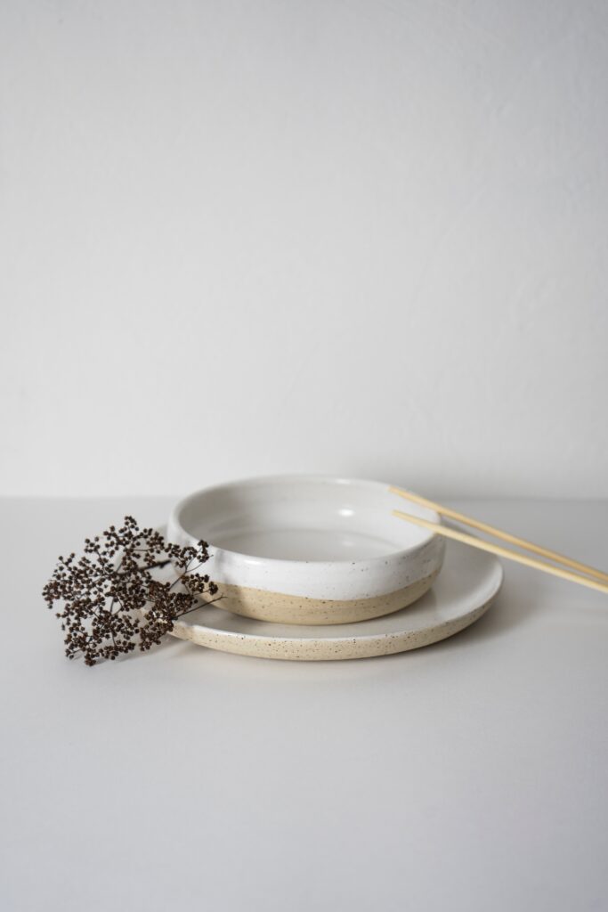Beige and white Cutlery