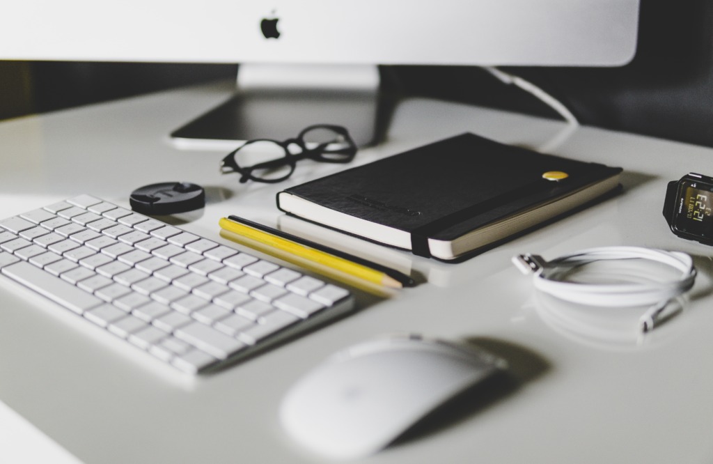 Desk with Computer