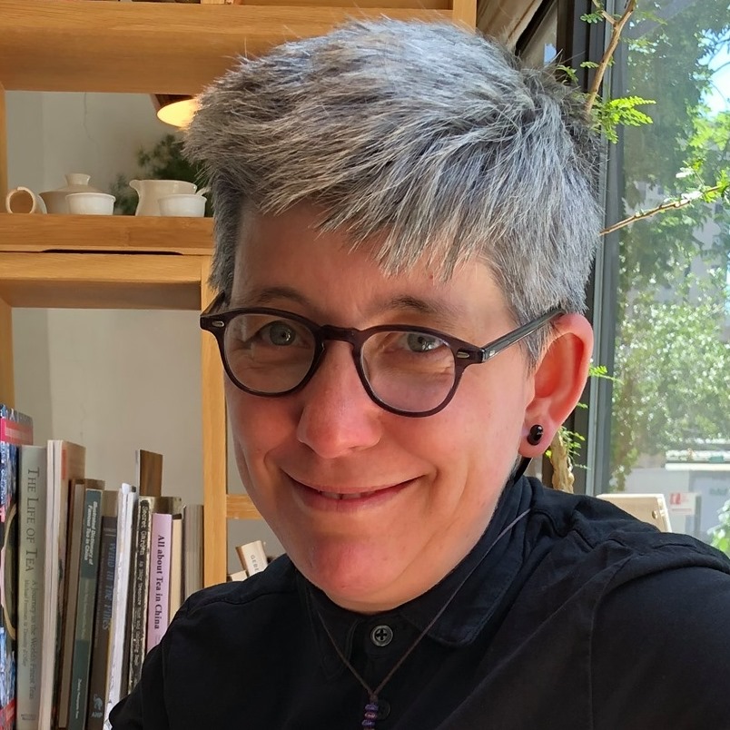 The Author dressed all in black
