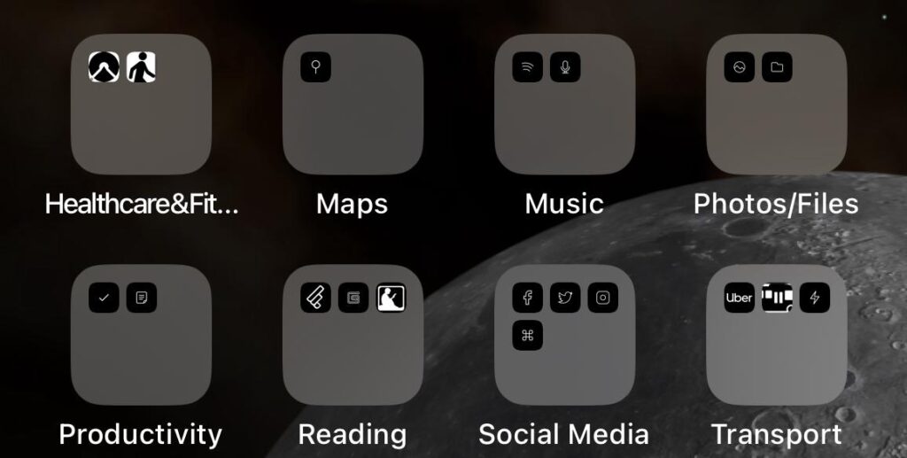 Black and White iPhone screen