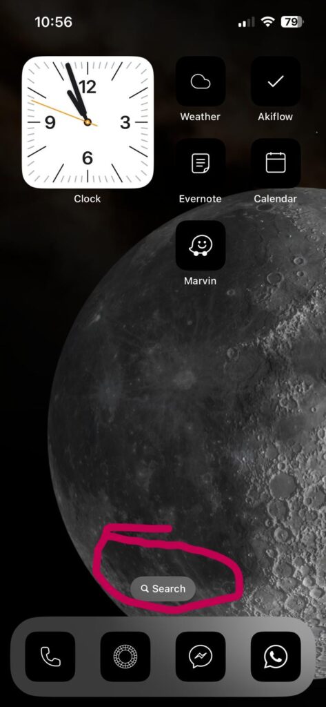 Home Screen with search bar
