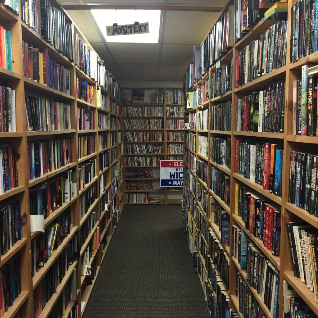Interior of a secondhand bookshop