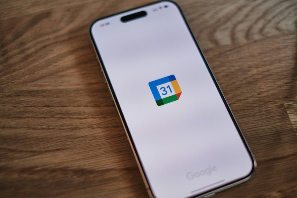 IPhone displaying the google calendar logo