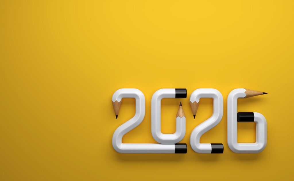 2026 symbolised by pencils