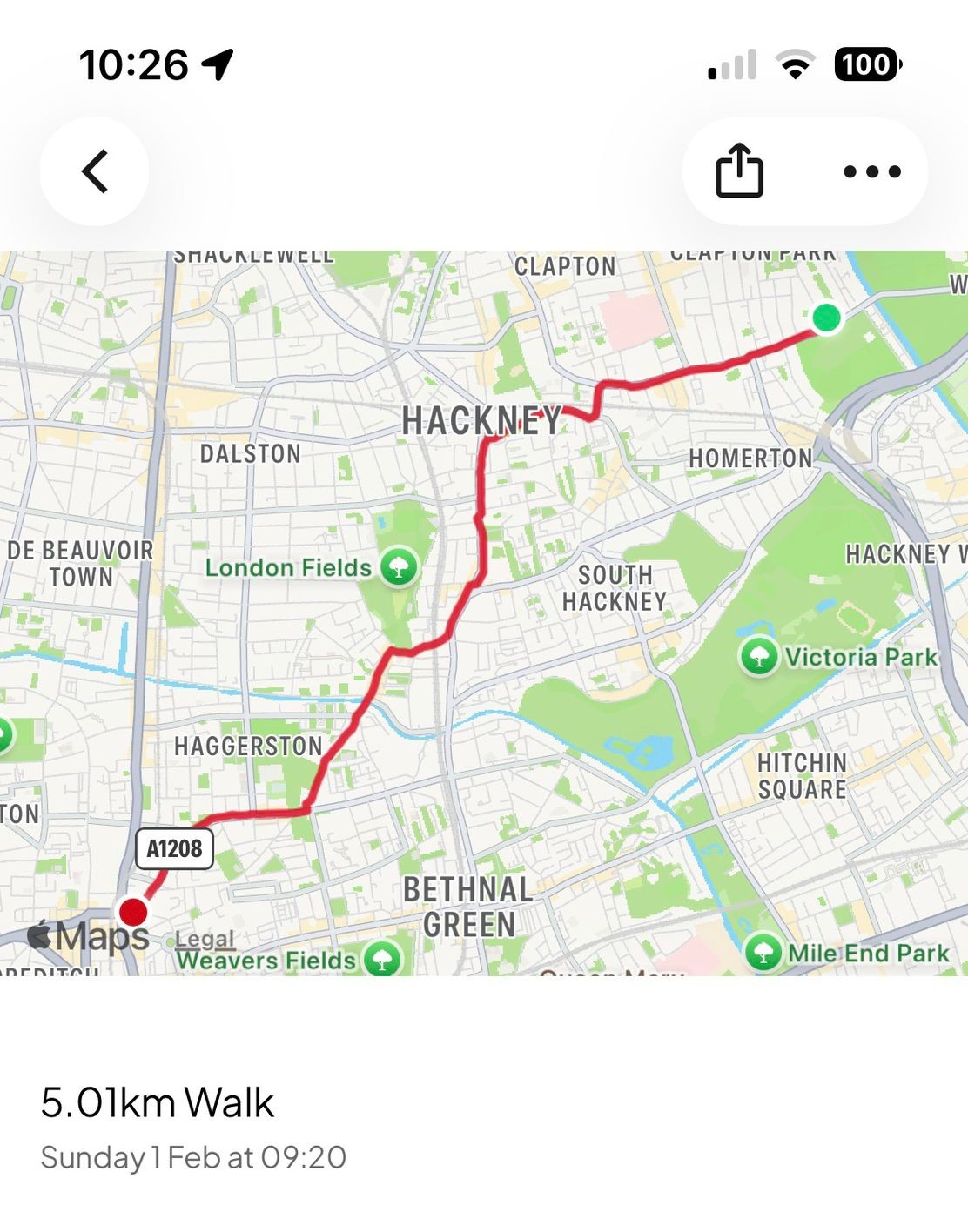 A month of walking 5k daily