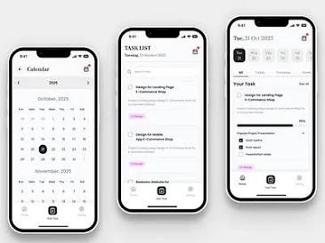 Iphone displaying a sample Todo List
