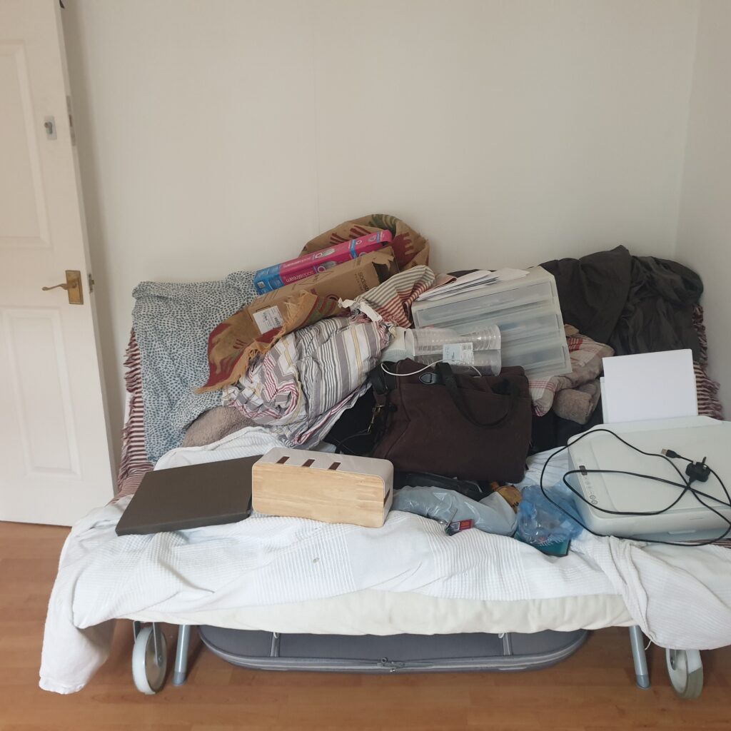 Messy sofa